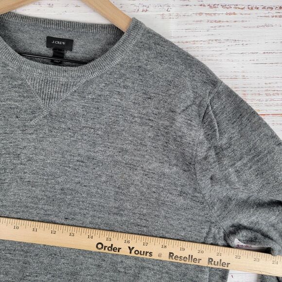 J Crew Mens Size L Sweatshirt Heather Gray Pullover Long Sleeve Casual EUC - Picture 5 of 9